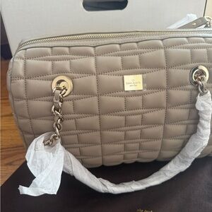 Kate Spade Quilted Beige Shoulder Bag